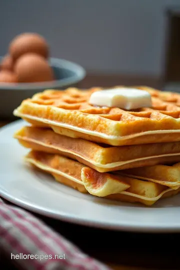 Fluffy Classic Buttermilk Waffles: The Perfect Weekend Treat presentation