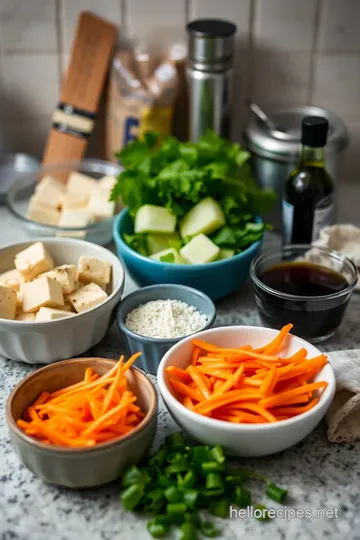 Fresh & Flavorful Vegetarian Banh Mi: A Vietnamese Street Food Classic ingredients