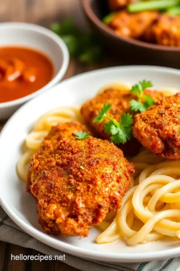 Crispy Seasoned Fried Chicken presentation