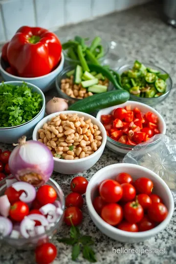 Garden Fresh Pinto Bean Salad with Herb Vinaigrette ingredients