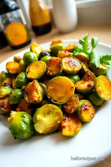 Golden Roasted Brussels Sprouts with Garlic and Balsamic Drizzle steps