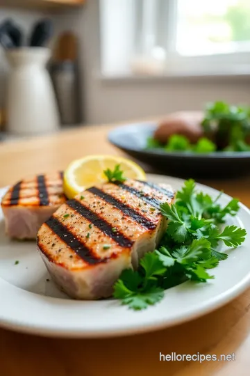 Grilled Fresh Tuna Steak on a George Foreman Grill steps