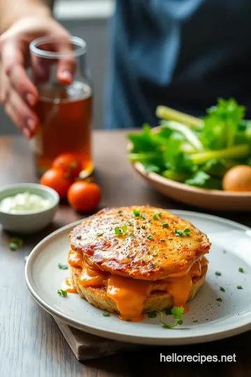 Grilled Cheese Buffalo Chicken Delight presentation