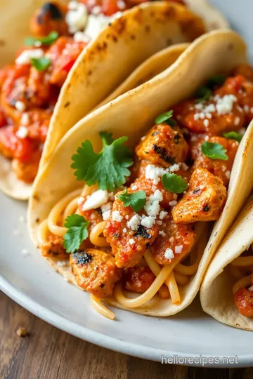 Spicy Grilled Chicken Tacos presentation