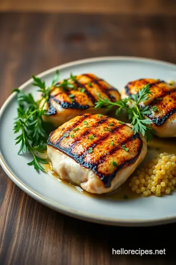 Delicious Grilled Chicken with Herbs presentation