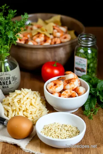 Grilled Shrimp Orzo Pasta Salad Delight ingredients