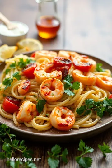 Grilled Shrimp Orzo Pasta Salad Delight presentation