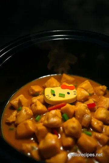 Hello Kitty Slow Cooker Chicken Curry presentation