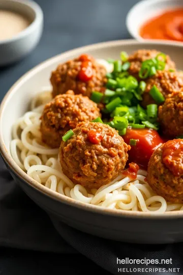 Hellofresh Firecracker Meatballs presentation