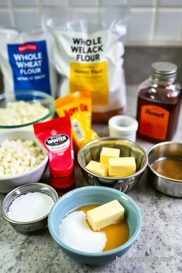 Homemade Honey Wheat Bread ingredients