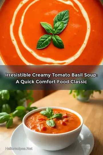 Irresistible Creamy Tomato Basil Soup: A Quick Comfort Food Classic