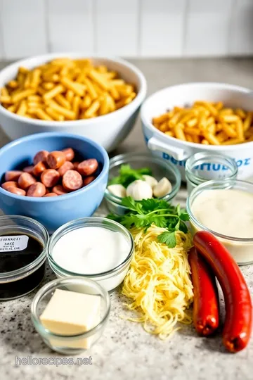 Kielbasa Pasta with Creamy Garlic Sauce ingredients