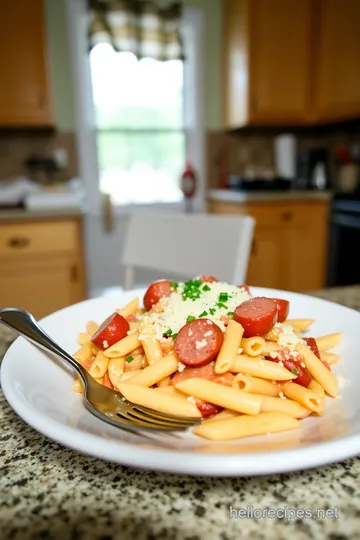 Kielbasa Pasta with Creamy Garlic Sauce steps