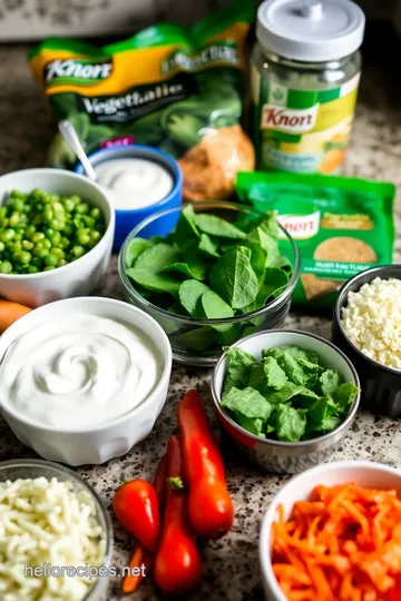 Knorr s Creamy Spinach Dip with a Twist ingredients