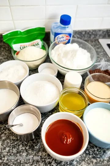 Vegan Chocolate Cake ingredients