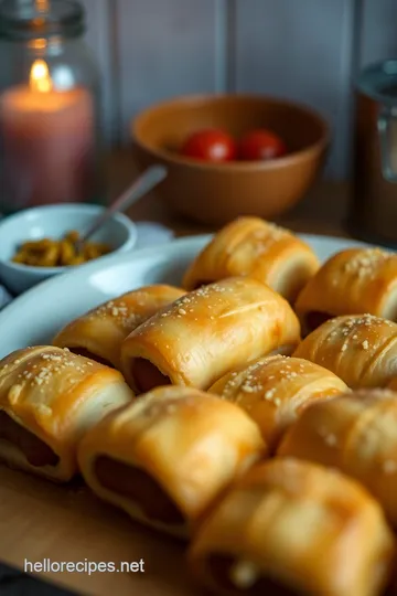 Lil Smokies Pigs in a Blanket presentation