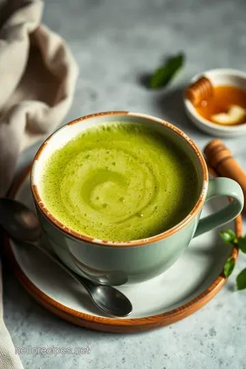 Marvellous Matcha Green Tea Latte presentation
