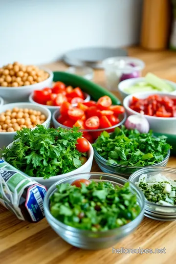 Fresh Chickpea Salad with Lemon and Herbs ingredients