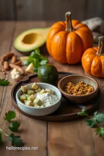 Mix Pumpkin Guacamole - A Festive Dip ingredients