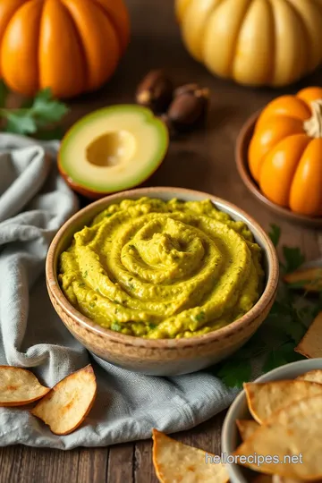 Mix Pumpkin Guacamole - A Festive Dip presentation