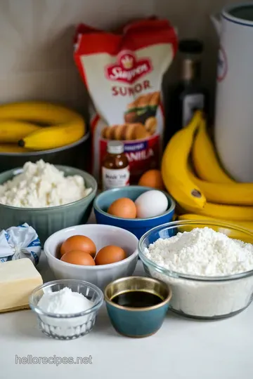 Moist and Classic Banana Bread with 2 Ripe Bananas ingredients