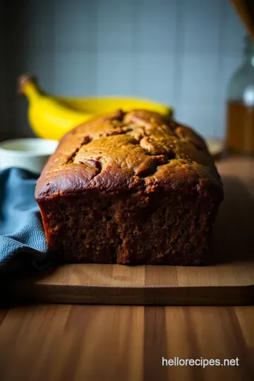 Moist and Classic Banana Bread with 2 Ripe Bananas presentation