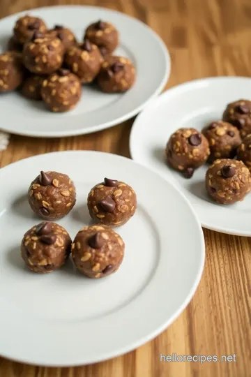 Chocolate Peanut Butter Oat Bites presentation