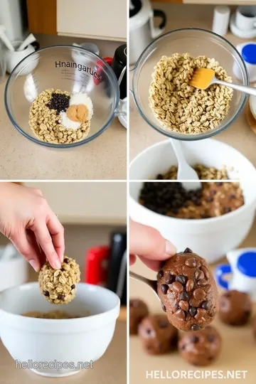 Chocolate Peanut Butter Oat Bites steps