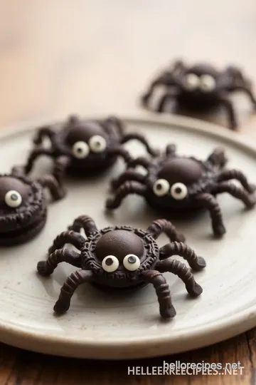 Easy No-Bake Oreo Spiders for Halloween presentation