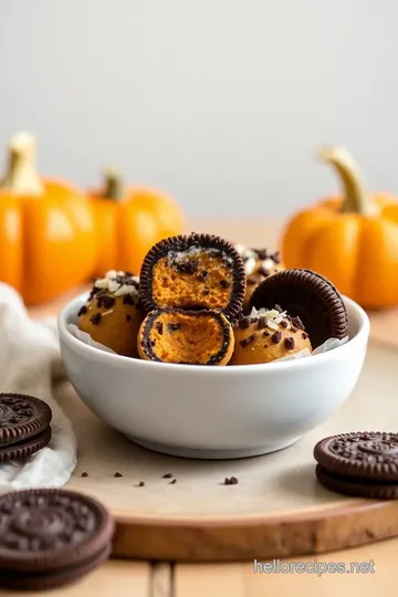 Pumpkin Oreo Balls presentation