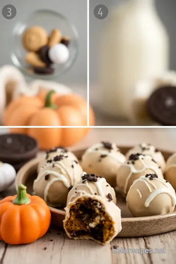 Pumpkin Oreo Balls steps