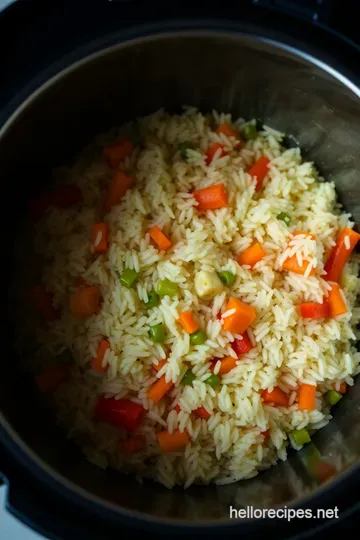 One-Pot Savory Vegetable Rice in the Instant Pot presentation