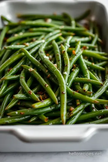 Perfectly Oven-Roasted Green Beans: A Simple Side Delight presentation