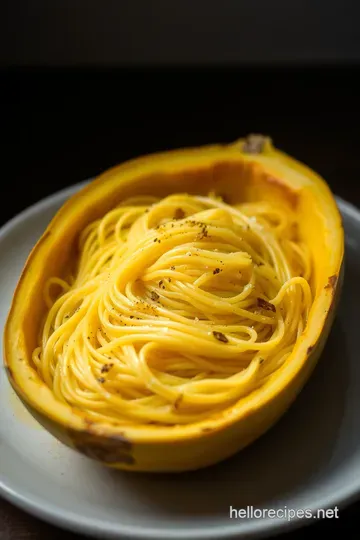 Perfectly Roasted Spaghetti Squash: A Versatile Vegetable Delight presentation