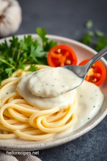 Creamy Garlic Sauce Recipe presentation