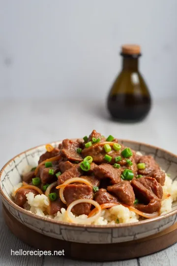 Stir-Fry Beef with Onions in 30 Minutes presentation