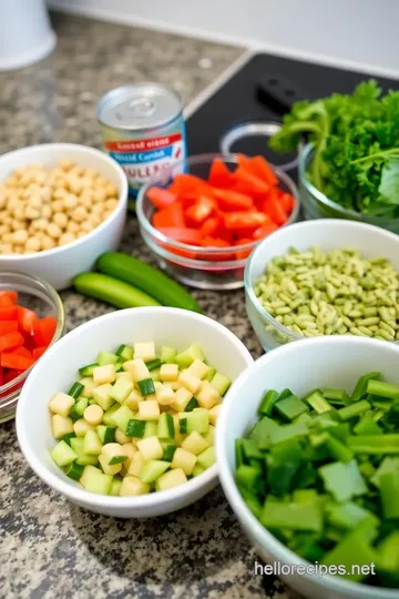 Chickpea Tuna Salad ingredients