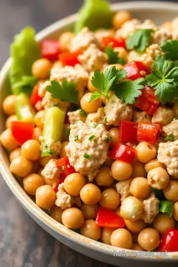 Chickpea Tuna Salad presentation