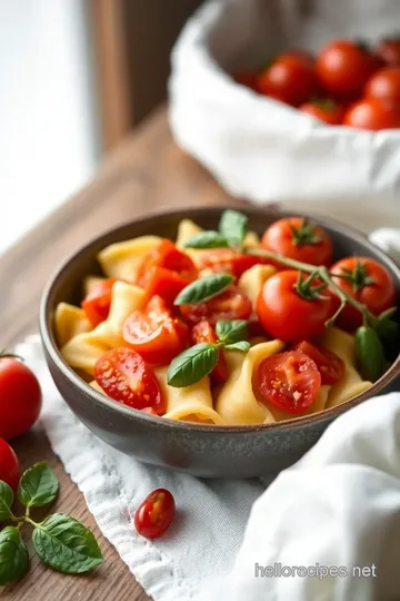 Creamy Tortellini with Tomatoes ingredients