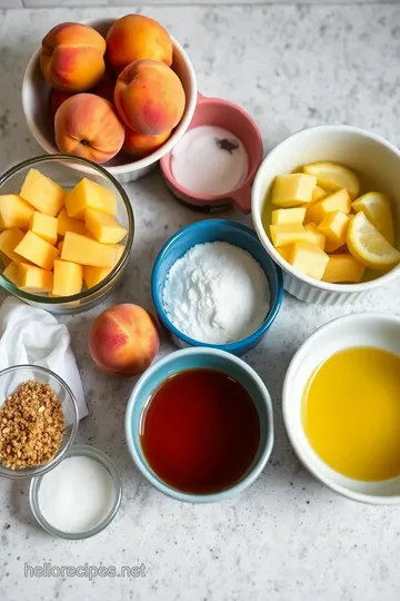 Fresh Peach Delight: Quick & Easy Treat ingredients