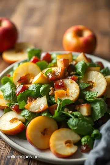 Quick Honeycrisp Salad with Maple Vinaigrette presentation