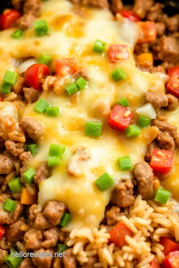 One-Pan Cheesy Ground Beef Skillet presentation