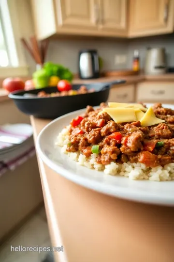 One-Pan Cheesy Ground Beef Skillet steps