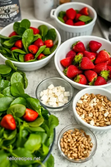 Spinach & Strawberry Meal-Prep Salad ingredients