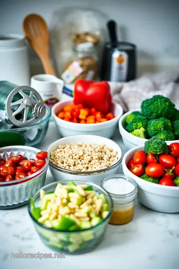 Quinoa & Roasted Vegetable Buddha Bowl ingredients