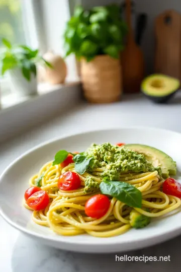 Raw Vegan Zucchini Linguine with Avocado Pesto steps