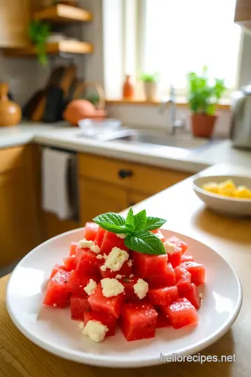Refreshingly Sweet and Savory: Watermelon and Feta Salad steps