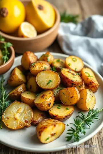 Garlic Herb Roasted Potatoes & Veggies presentation