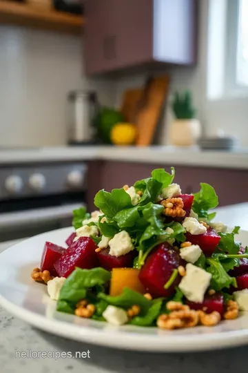 Roasted Golden Beet and Goat Cheese Salad with Honey-Lemon Dressing steps