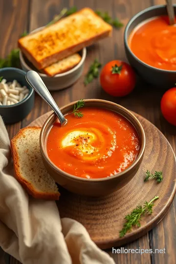 Roasted Tomato Soup with Grilled Cheese ingredients